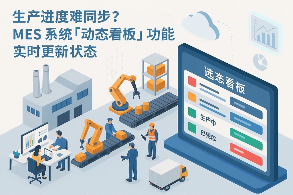 生产进度难同步？MES 系统「动态看板」功能实时更新状态